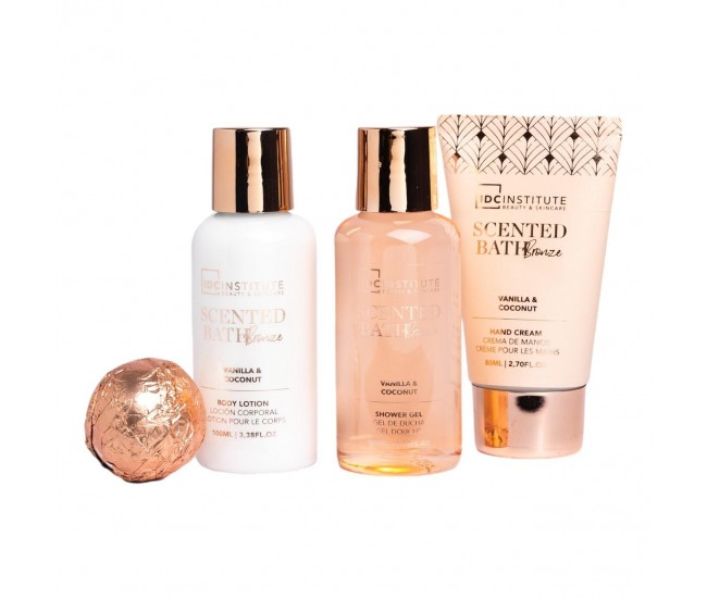 Set 4 produse de ingrijire Scented Bath Bronze, IDC Institute 12131, 320 ml