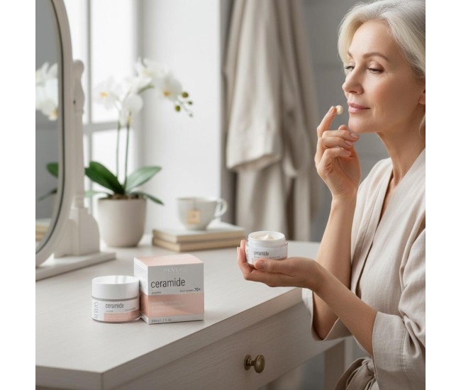 Crema de fata nutritiva, cu ceramide si peptide Revers, 70+, 50 ml