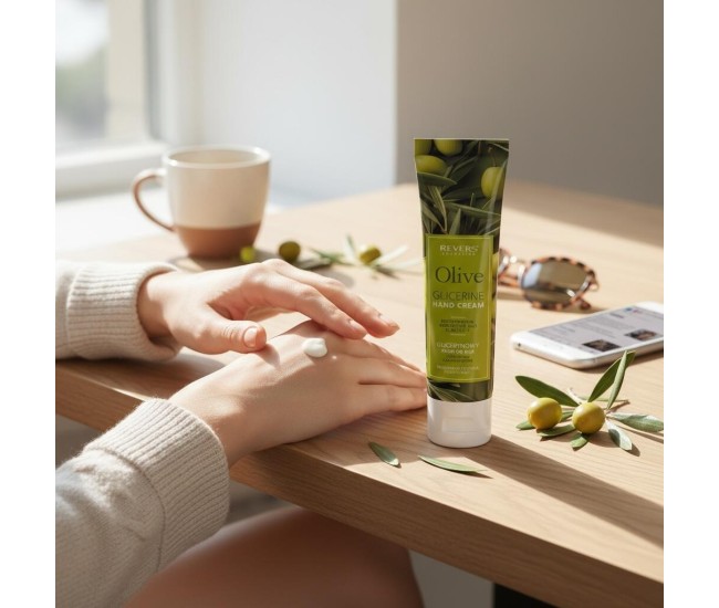 Crema de maini cu glicerina si extract de masline verzi, Revers Olive, 125 ml