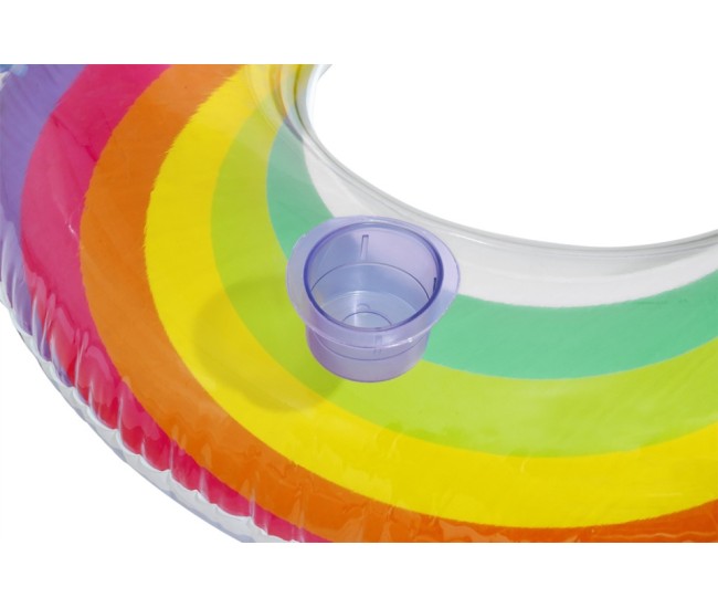 Colac de inot copii, 107 cm, Bestway 43647, curcubeu Colac de inot copii, 107 cm, Bestway 43647, curcubeu