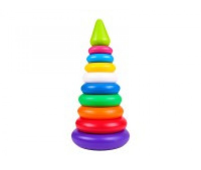 Jucarie educativa tip piramida, TechnoK, 31 cm, 10 piese Jucarie educativa tip piramida, TechnoK, 31 cm, 10 piese