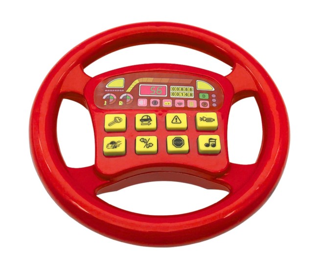 Jucarie volan interactiv cu efecte sonore, rosu Jucarie volan interactiv cu efecte sonore, rosu