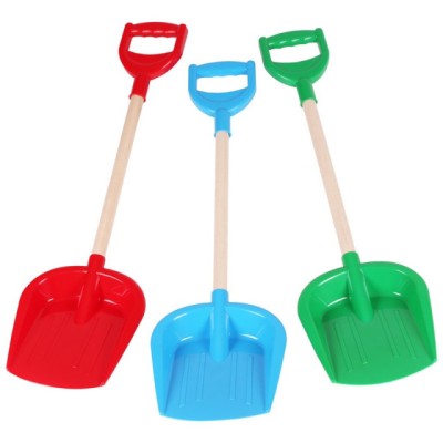 Lopata pentru nisip sau zapada, TechnoK, (2896) 65 cm, cu coada din lemn, verde