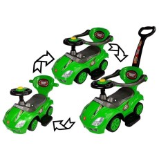 Masinuta premergator cu maner parental 3 in 1 Mega Car, verde