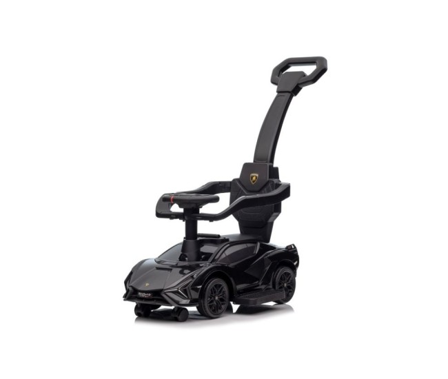 Masinuta premergator cu maner parental, Lamborgghini, negru Masinuta premergator cu maner parental, Lamborgghini, negru