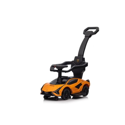 Masinuta premergator cu maner parental, Lamborgghini, portocaliu