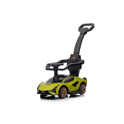 Masinuta premergator cu maner parental, Lamborgghini, verde
