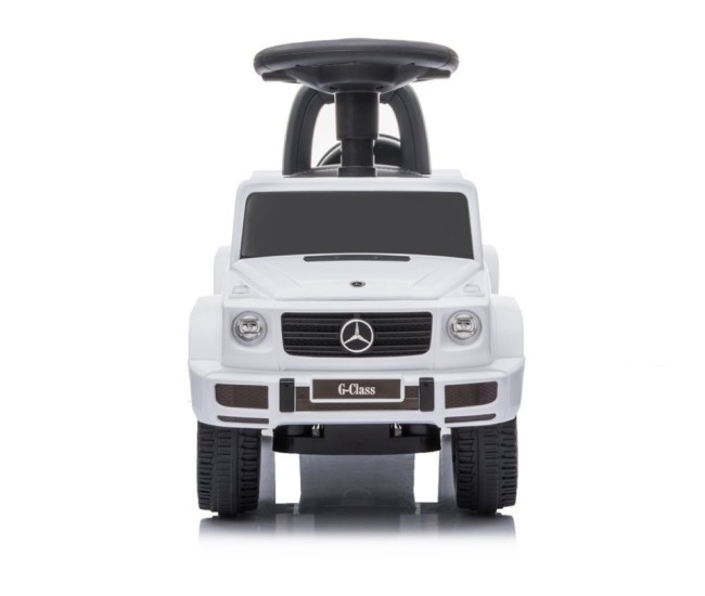 Masinuta premergator Mercedes G-Class, alb, cu claxon Masinuta premergator Mercedes G-Class, alb, cu claxon