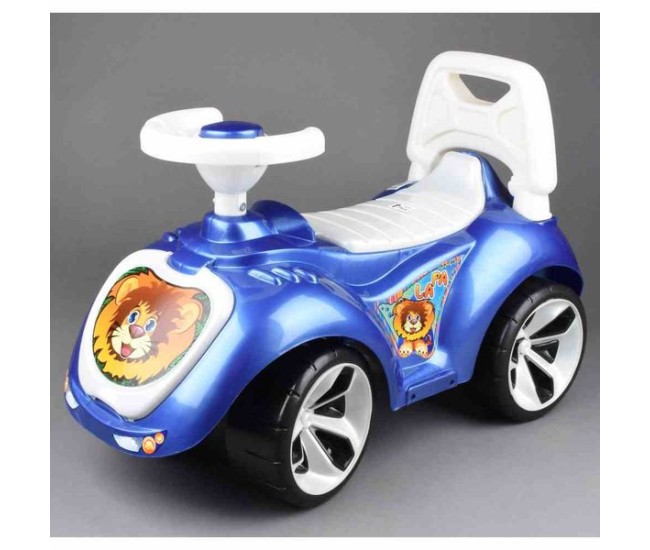 Masinuta premergator RideOn Malipen cu claxon, albastru cu alb Masinuta premergator RideOn Malipen cu claxon, albastru cu alb