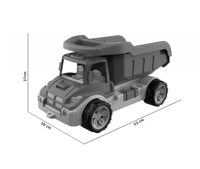 Masinuta, utilaj de constructie, mega basculanta TechnoK, (1011), albastru cu rosu Masinuta, utilaj de constructie, mega basculanta TechnoK, (1011), albastru cu rosu