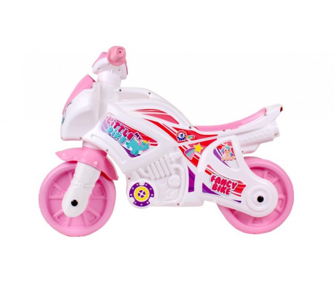 Motocicleta de curse My Little Fancy Bike, TechnoK, alb cu roz Motocicleta de curse My Little Fancy Bike, TechnoK, alb cu roz