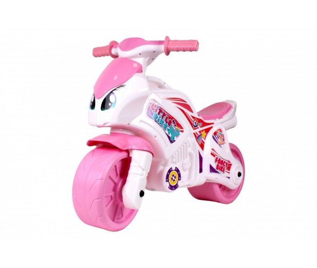 Motocicleta de curse My Little Fancy Bike, TechnoK, alb cu roz Motocicleta de curse My Little Fancy Bike, TechnoK, alb cu roz