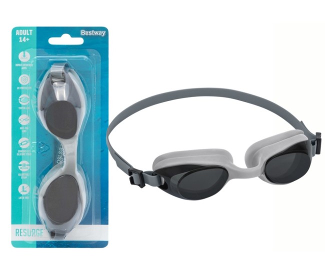 Ochelari de inot Bestway 21051, protectie UV, gri cu negru Ochelari de inot Bestway 21051, protectie UV, gri cu negru