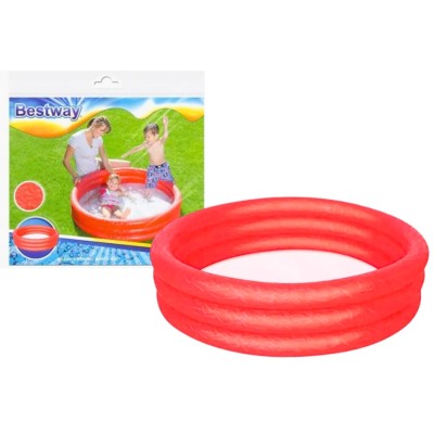 Piscina gonflabila copii, Bestway 51025, 122 x 25 cm, rosu