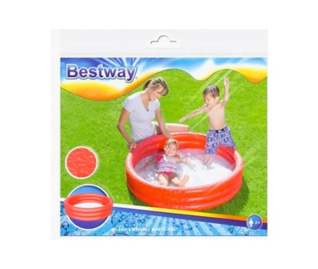Piscina gonflabila copii, Bestway 51025, 122 x 25 cm, rosu Piscina gonflabila copii, Bestway 51025, 122 x 25 cm, rosu