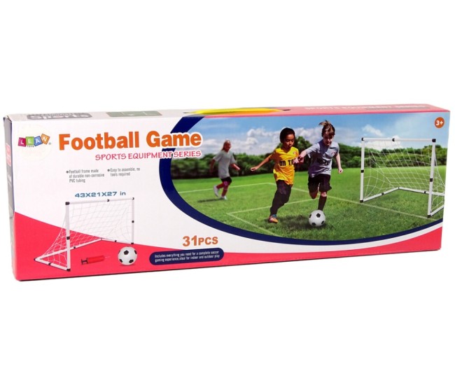 Poarta de fotbal cu minge si pompa de umflare Poarta de fotbal cu minge si pompa de umflare