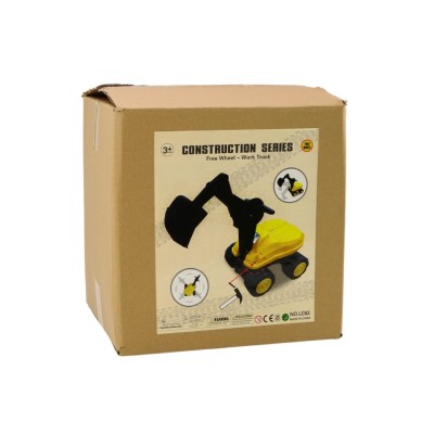 Premergator excavator cu brat mobil, galben