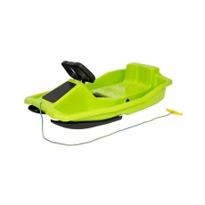 Sanie bob extra LARGE No. 1, Marmat, cu 2 schiuri, volan si frana, verde