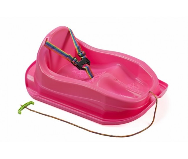 Sanie bob Marmat baby cu centura de siguranta, roz Sanie bob Marmat baby cu centura de siguranta, roz