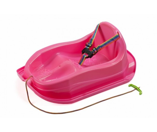 Sanie bob Marmat baby cu centura de siguranta, roz Sanie bob Marmat baby cu centura de siguranta, roz