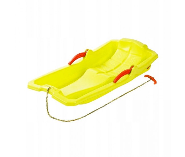 Sanie bob Marmat cu frana, galben - 6012 Sanie bob Marmat cu frana, galben - 6012