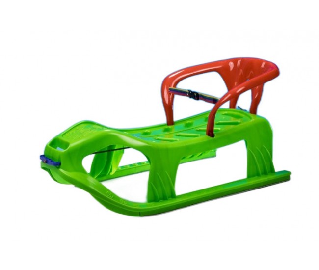 Sanie Marmat Star, 90 cm, verde cu spatar rosu - 6593 Sanie Marmat Star, 90 cm, verde cu spatar rosu - 6593