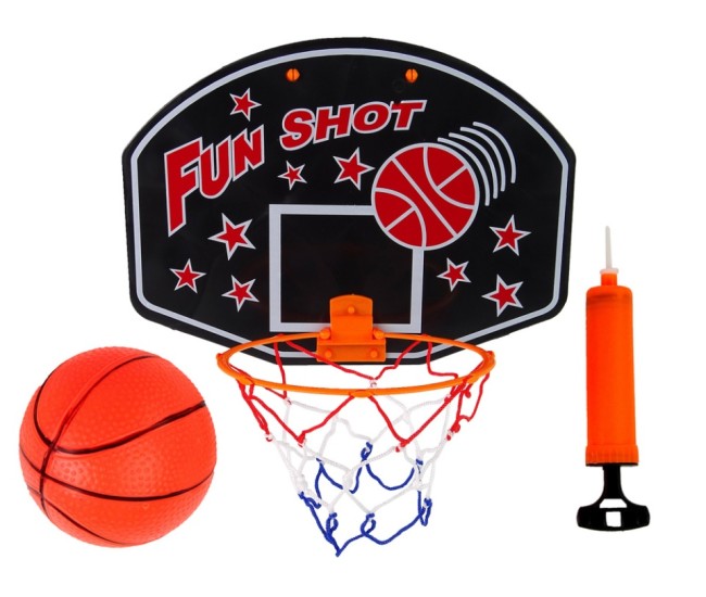 Set cos de baschet cu minge si pompa, Fun Shot Set cos de baschet cu minge si pompa, Fun Shot