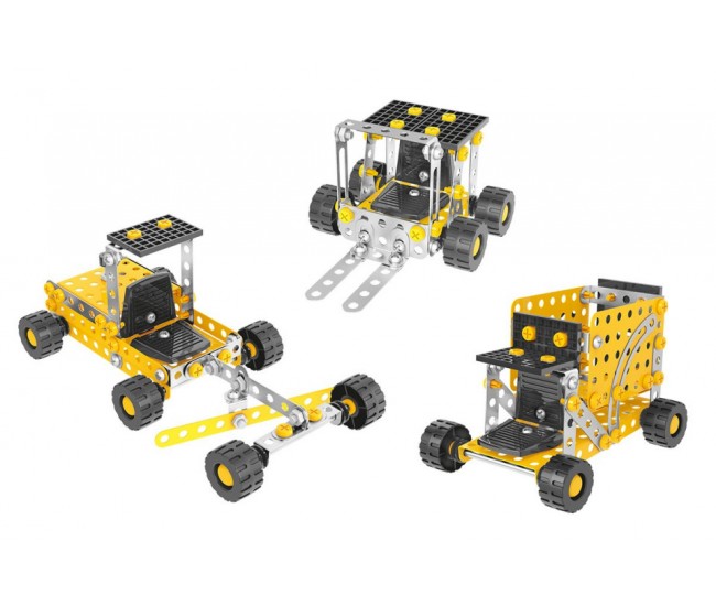 Set de construit metalic, TechnoK, 6 modele de vehicule, 225 de piese Set de construit metalic, TechnoK, 6 modele de vehicule, 225 de piese