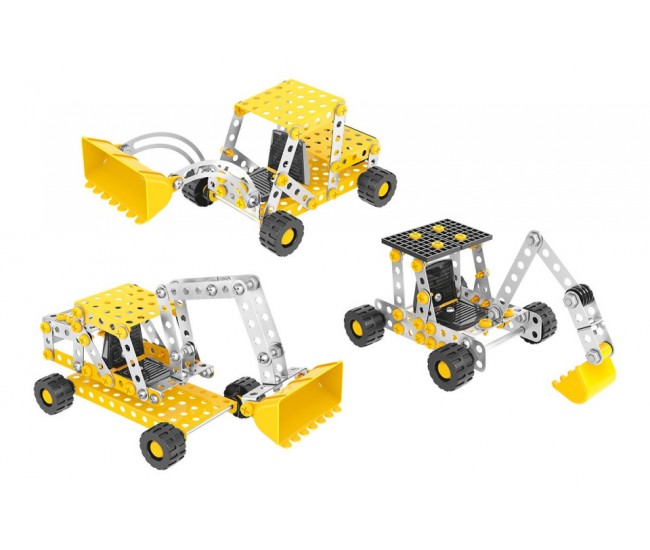 Set de construit metalic, TechnoK, 6 modele de vehicule, 225 de piese Set de construit metalic, TechnoK, 6 modele de vehicule, 225 de piese
