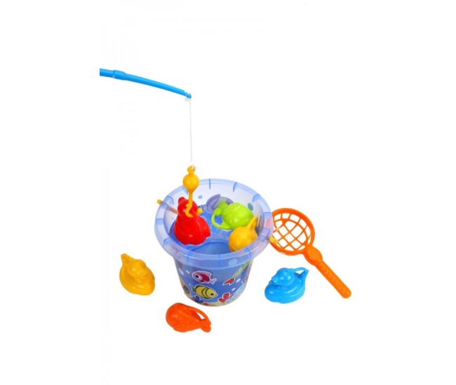 Set de joaca de pescuit, Technok, cu galeata si accesorii