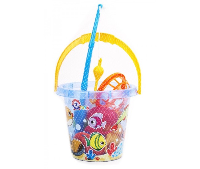 Set de joaca de pescuit, Technok, cu galeata si accesorii