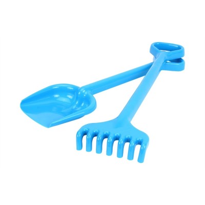 Set de nisip, unelte de gradina, Technok (1424), lopata si grebla, 50 cm, albastru