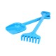 Set de nisip, unelte de gradina, Technok (1424), lopata si grebla, 50 cm, albastru Set de nisip, unelte de gradina, Technok (1424), lopata si grebla, 50 cm, albastru