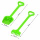 Set de nisip, unelte de gradina, Technok (1424), lopata si grebla, 50 cm, verde