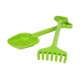 Set de nisip, unelte de gradina, Technok (1424), lopata si grebla, 50 cm, verde