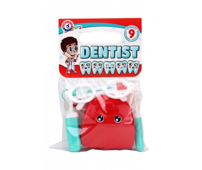 Set doctor de stomatologie, TechnoK, la dentist, 9 accesorii Set doctor de stomatologie, TechnoK, la dentist, 9 accesorii