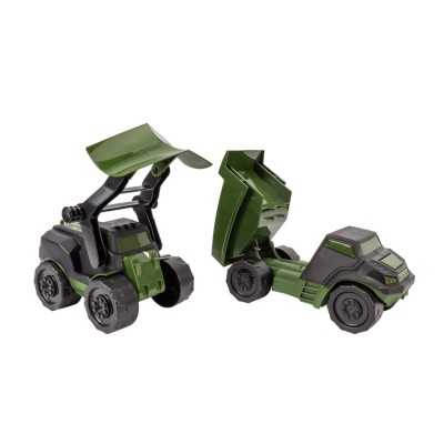 Set doua masinute, echipaj militar, Technok, basculanta si utilaj deszapezitor