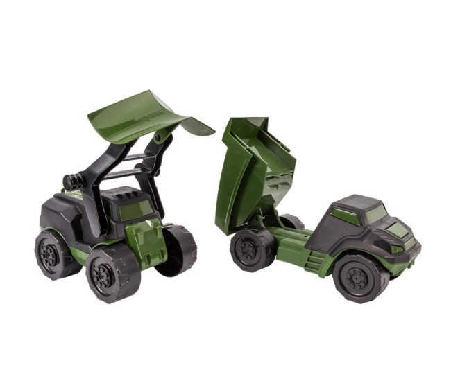 Set doua masinute, echipaj militar, Technok, basculanta si utilaj deszapezitor