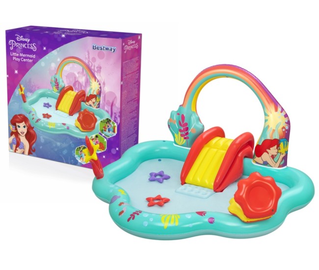 Spatiu de joaca gonflabila, cu piscina, Disney Princess, Bestway 91097, 221 x 193 x 117 cm Spatiu de joaca gonflabila, cu piscina, Disney Princess, Bestway 91097, 221 x 193 x 117 cm