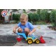 Tractor cu excavator si cupa, TechnoK, (3671) cu brat mobil, verde Tractor cu excavator si cupa, TechnoK, (3671) cu brat mobil, verde