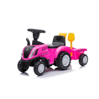 Tractor premergator New Holland, cu remorca, roz