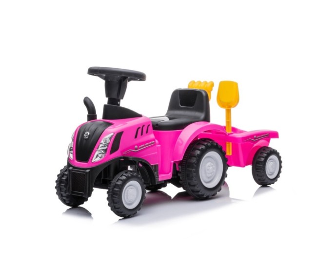 Tractor premergator New Holland, cu remorca, roz Tractor premergator New Holland, cu remorca, roz