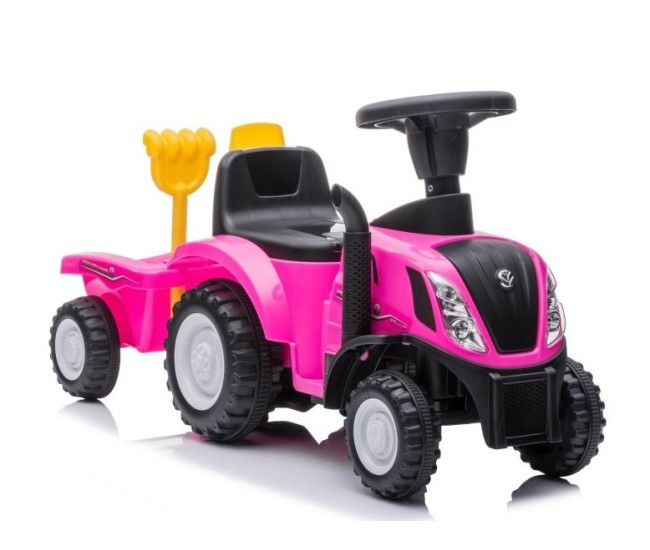 Tractor premergator New Holland, cu remorca, roz Tractor premergator New Holland, cu remorca, roz