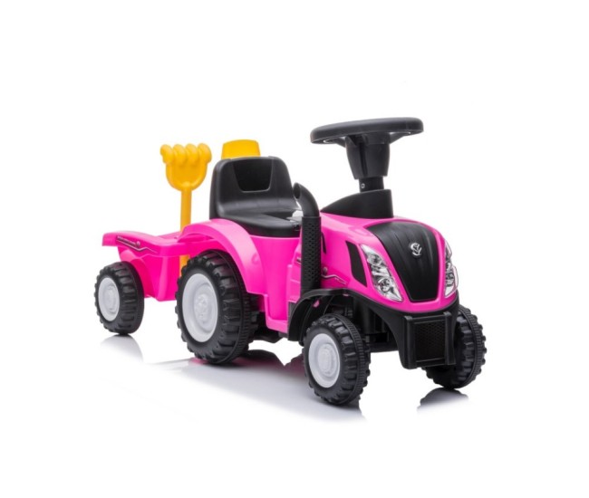 Tractor premergator New Holland, cu remorca, roz Tractor premergator New Holland, cu remorca, roz