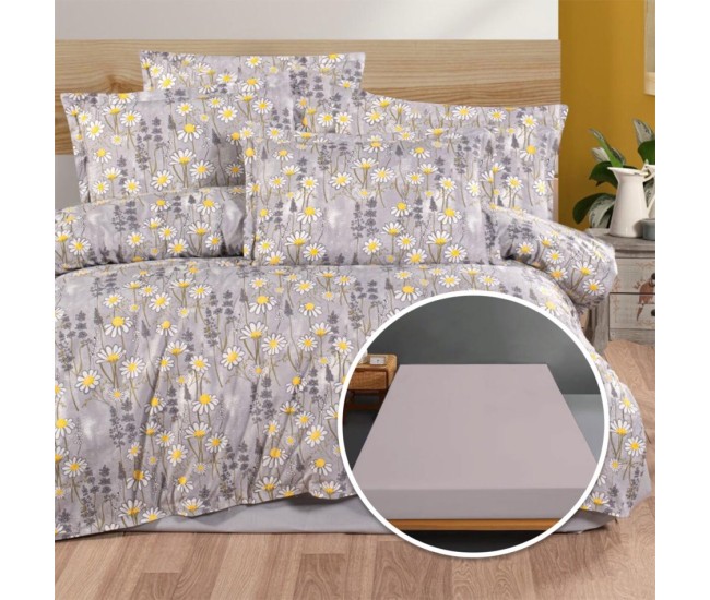  lenjerie de pat ranforce, 100% bumbac, cu husa universala pentru saltea de 140cm x 200cm / 160cm x 200cm-alyysa