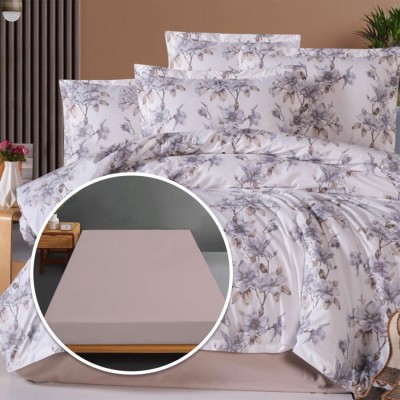  lenjerie de pat ranforce, 100% bumbac, cu husa universala pentru saltea de 140cm x 200cm / 160cm x 200cm-almeira