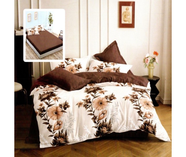 Lenjerie finet 6 piese cu husa - 160x200 si 180x200 (amelia-vh)