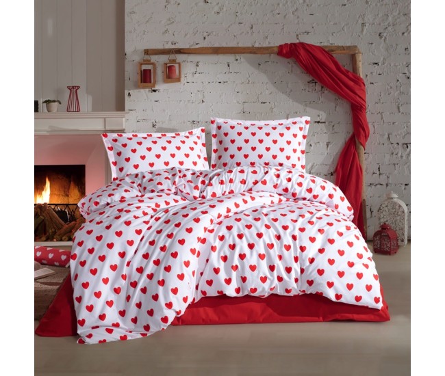 Lenjerie de pat ranforce clasy king size (amor v2)