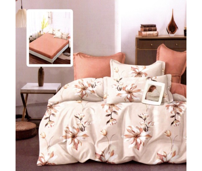 Lenjerie finet 6 piese cu husa - 160x200 si 180x200 (camila-vh)