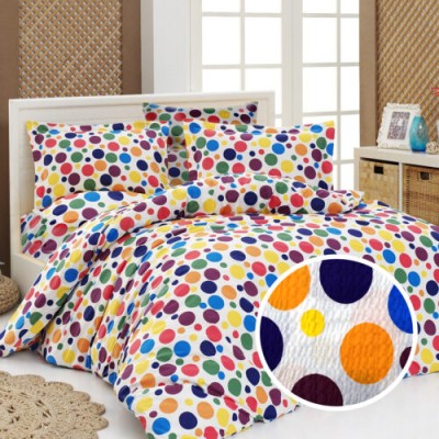 Lenjerie de pat creponata 100% bumbac (crep30) cu husa
